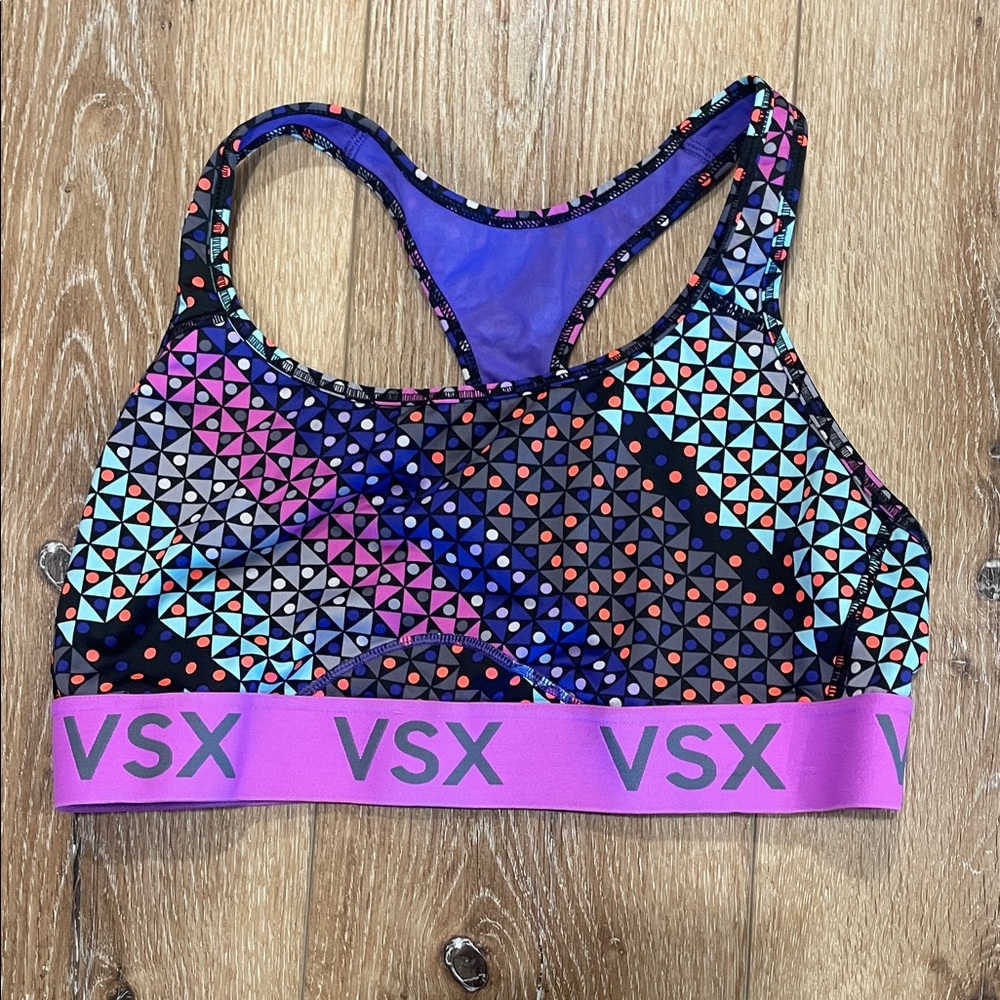 VSX from Victoria Secret Multicolor Geometric Sports Bra